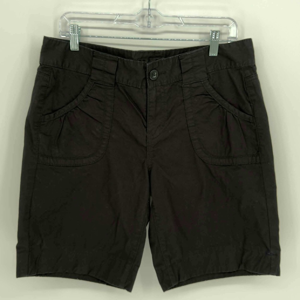 Calvin Klein Women's Black Mid Rise Stretch Bermuda Shorts Size 10